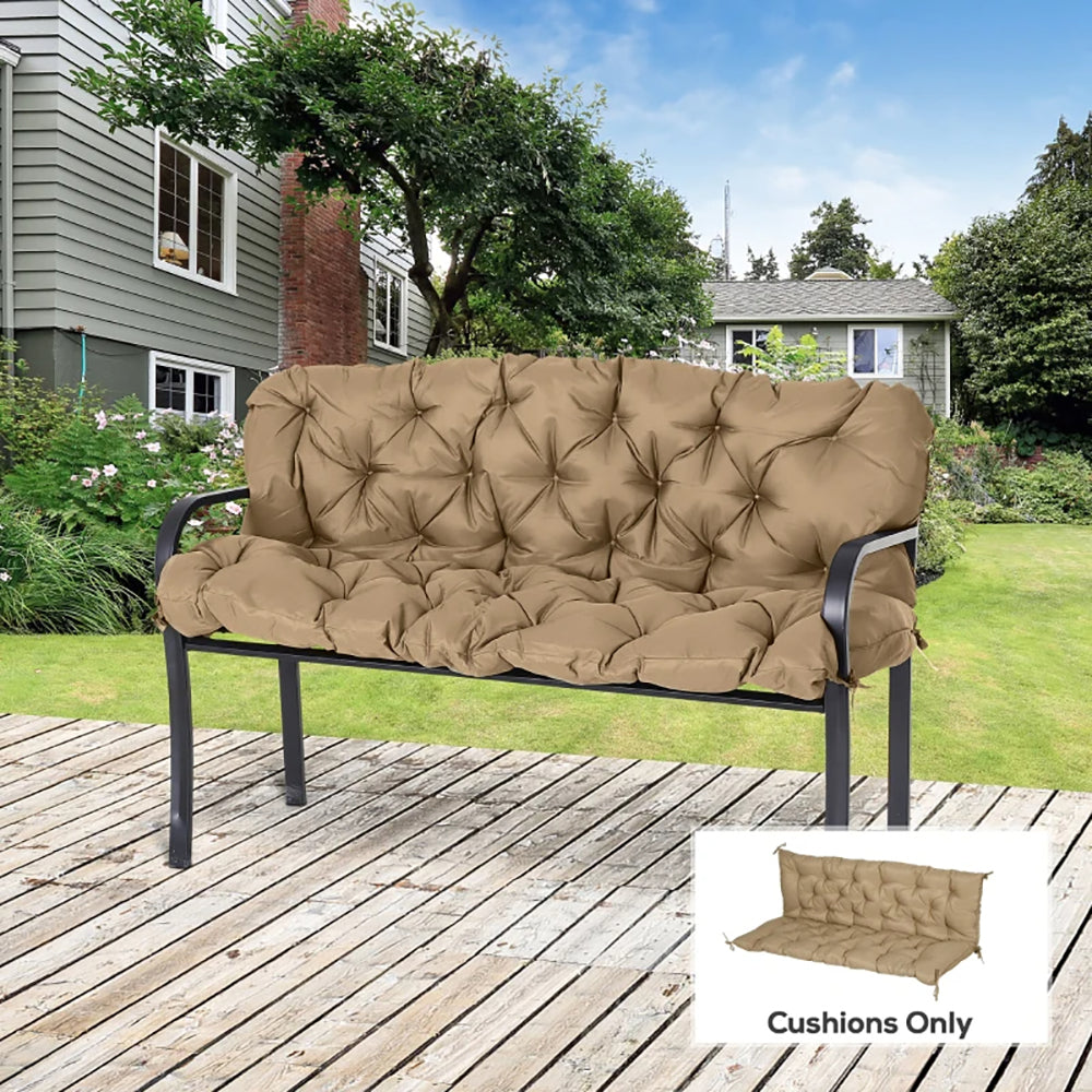 59'' X 38'' Tufted Bench Cushion For Outdoor Furniture, 3-Seater Replacement For Swing Chair, Patio Sofa Couch, TIKTOK Prohibits Sales EX-STOCK Canada 