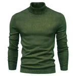 Men's Plain Slim Pullover Polo Sweatshirt Turtleneck Sweater Winter Casual Tops Men - EX-STOCK CANADA