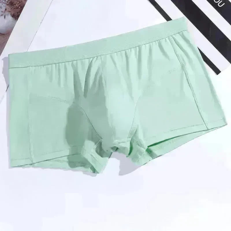Men's Underwear Plain Cotton Boxer Short Breathable U Convex - EX-STOCK CANADA