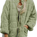 Capital de invierno algodón de algodón acolchado chaqueta de manga larga mujeres