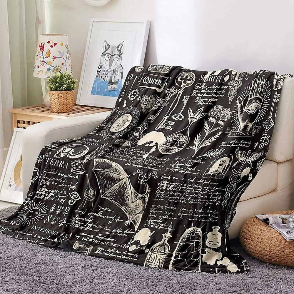 Halloween Witch Blanket Flannel Blanket EX-STOCK Canada 