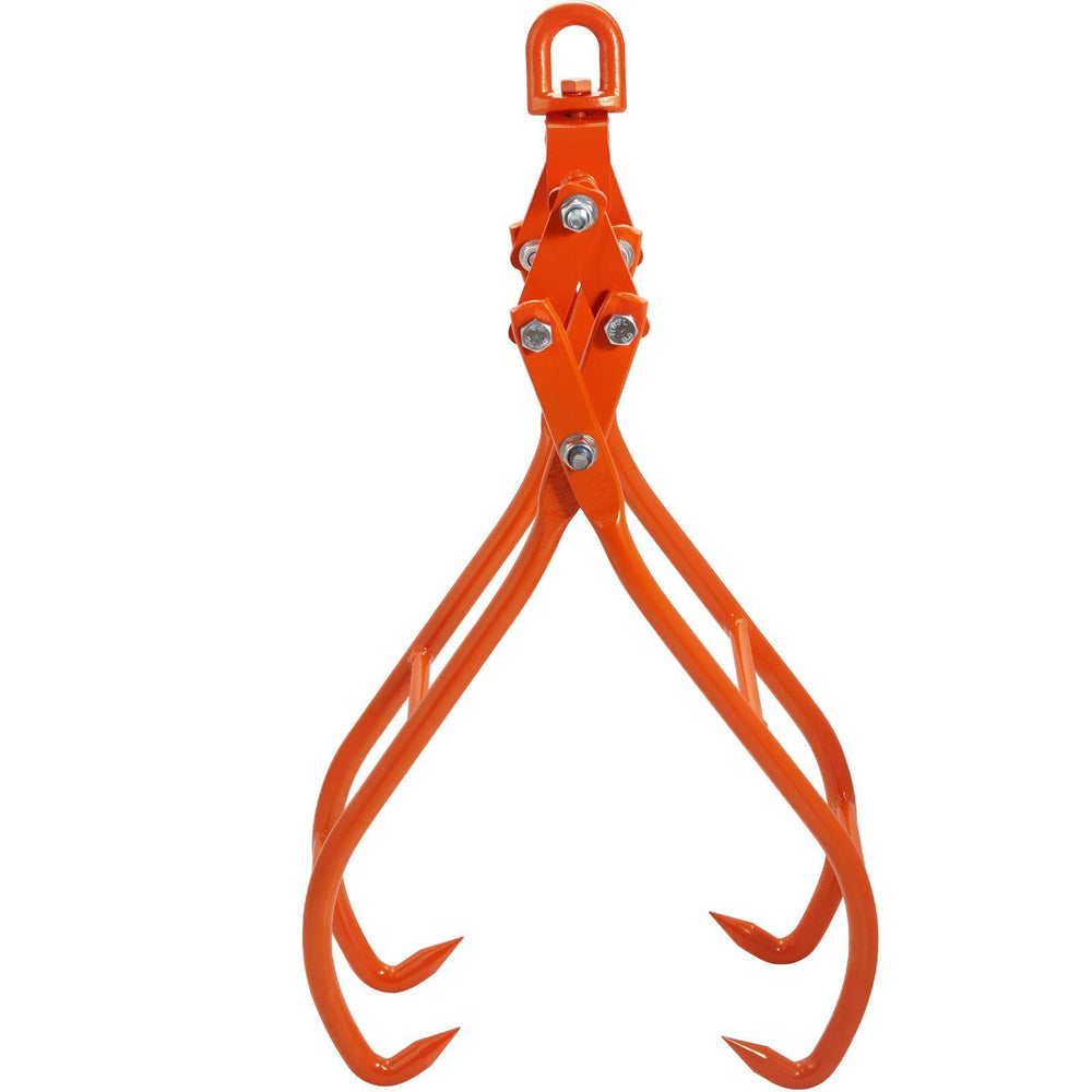 Timber Claw Hook, 36 Inch 4 Claw Log Grapple For Logging Tongs, Swivel Steel Log Lifting Tongs, Eagle Claws Design With 3307 Lbs 1500 Kg Loading Capacity For Tractors, ATVs, Trucks, Forklifts EX-STOCK