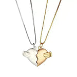 Collar de amor por imán creativo 2 PPC Collar de forma rompecedente Joyas personalizadas para hombres y mujeres para el Día de San Valentín