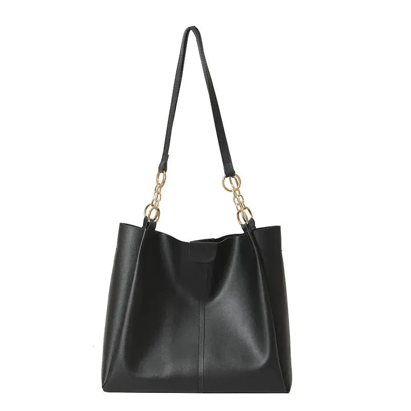 Two-piece Set Large Capacity Leather Totes shoulder Work Commuter Bag - EX-STOCK CANADA