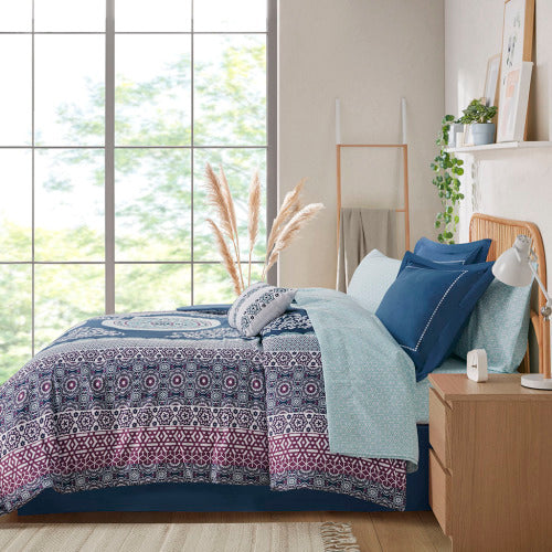 Queen Boho Comforter Set With Bed Sheets EX-STOCK