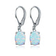 Four-claw Oval Opal Earrings European And American Ornament - EX-STOCK CANADA