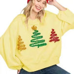Women's Christmas Tree Casual Pullover Long Sleeve Sweater EX-STOCK Canada 