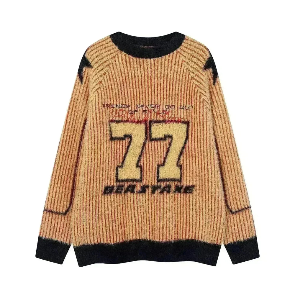 New Trend Autumn Winter Round neck Oversized Pullover Wool Sweater for Teenagers - EX-STOCK CANADA