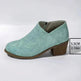 Chunky Heel Round Toe Ankle Boots With Side Zipper Design Fashion Fall Winter Short Boots For Women Shoes - EX-STOCK CANADA