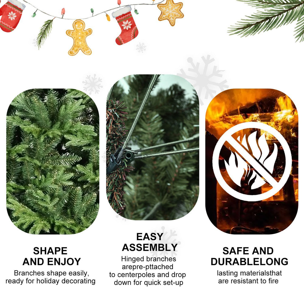 4ft PE PVC Hybrid Automatic Tree Steel Wire Wire Artificial Christmas Tree EX-STOCK Canada 
