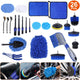 26Pcs Car Detailing Brush Kit Exterior Interior Car Cleaning Set Drill Brush Set Car Buffing Sponge Pads Kit For Cleaning Automobile Interior Exterior Wheels Dashboard EX-STOCK