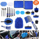 26Pcs Car Detailing Brush Kit Exterior Interior Car Cleaning Set Drill Brush Set Car Buffing Sponge Pads Kit For Cleaning Automobile Interior Exterior Wheels Dashboard EX-STOCK