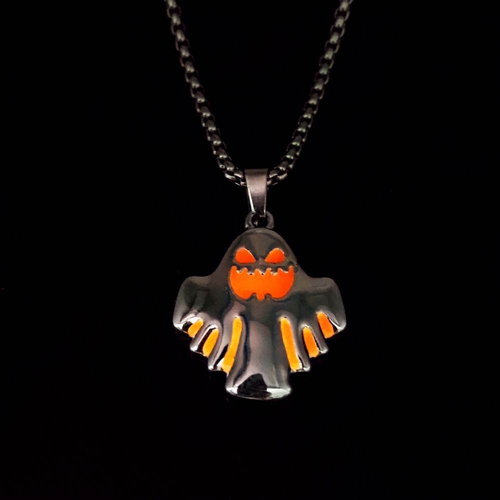 Luminous Ghost Pendant Halloween Necklace EX-STOCK