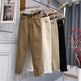 Plus Size Women's High Waist Denim Thick Trousers - EX-STOCK CANADA