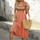 Casual Summer Dress Sleeveless Midi Boho Beach Dress Square Neck Flowy Sundress EX-STOCK