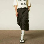 All-matching Loose Straight Cargo Cropped Baggy Pants Casual Trendy - EX-STOCK CANADA