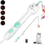 2-in-1 Cat Toy Rechargeable Laser Pointer & Feather Wand for Indoor Cats – Canada & USA