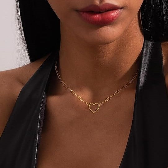 Stainless Steel Paperclip Twist Necklace EX-STOCK Canada 