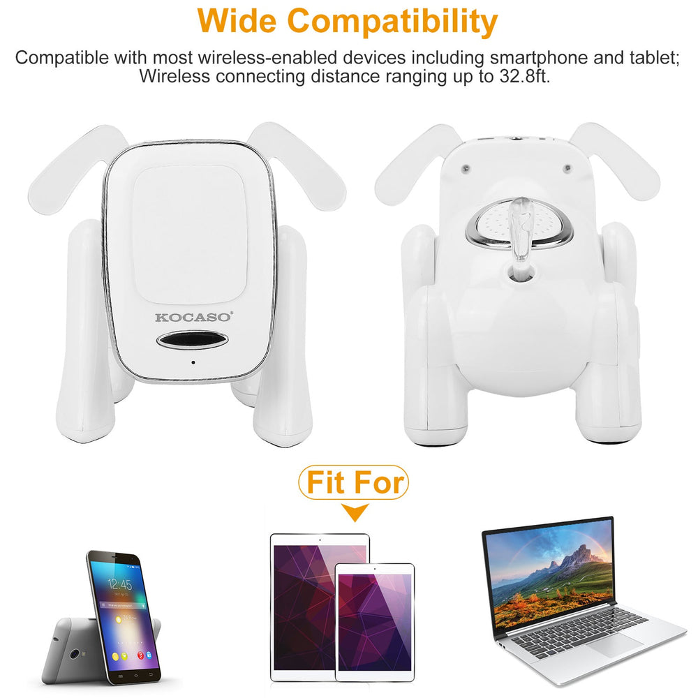 Puppy Dog Wireless Speaker Portable Mini Music Player Stereo Cute Animal Speaker With Built-In Mic FM Radio Stereo Bass MMC Card Slot USB Port For Cellphone Tablet EX-STOCK