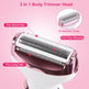 1Pc 4 In 1 Electric Razor For Women Painless Grooming Kit Rechargeable Eyebrow Nose Hair Pubic Hair Bikini Trimmer Face Shaver EX-STOCK