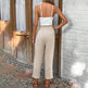 Women's Summer 2-Piece Outfit Sleeveless Lace Vest Top And Casual Elastic Waist Pants EX-STOCK