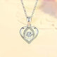 S925 Beating Heart-shaped Necklace Women Luxury Love Rhinestones Necklace Jewelry Gift For Valentine's Day - EX-STOCK CANADA