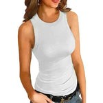 Plain Round Neck Slim fit Vest top For Women - EX-STOCK CANADA