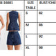 Denim Fashion Casual Sleeveless Women's Suit 