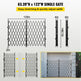 Double Folding Security Gate, 5.1 H X 10.2 W Folding Door Gate, Steel Accordion Security Gate, Flexible Expanding Security Gate, 360 Rolling Barricade Gate, Scissor Gate Or Door With Keys EX-STOCK
