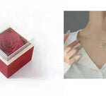 Fashion Acrylic Rotating  Valentine  Rose Jewelry gift  Box - EX-STOCK CANADA