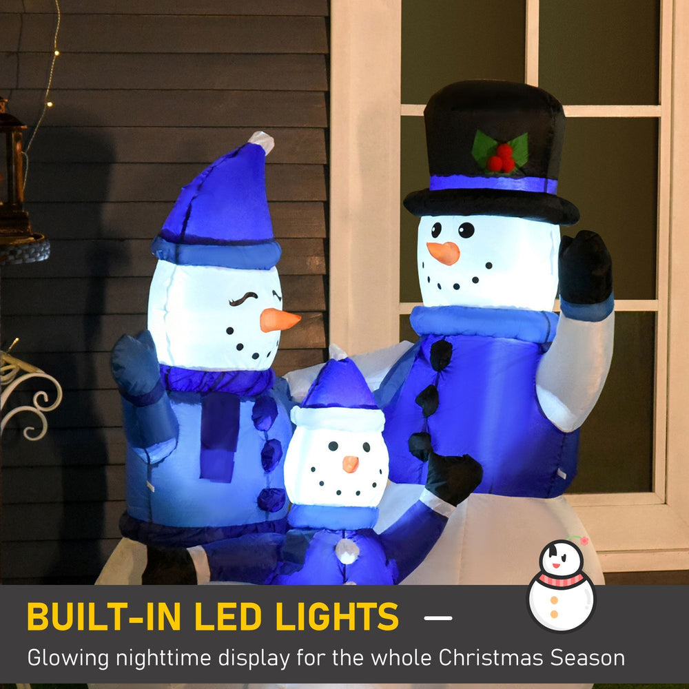 1.2M Tall Large LED Lighted Christmas Inflatable Snowmen Family Outdoor Indoor Holiday Decorations EX-STOCK Canada 