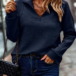 Amazon Best-selling Zip-neck Solid Color Hoodie For Women In Europe And America EX-STOCK Canada 