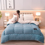 New Thick Lambskin Winter Duvet Insert Double-sided Velvet Lambswool Warm Quilt EX-STOCK Canada 