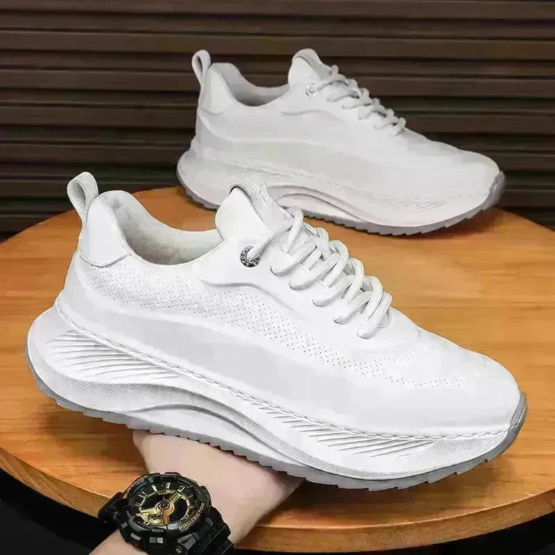 Men's Thick-soled Sports Running Shoes Casual Breathable Sneakers Lace-up Shoes - EX-STOCK CANADA