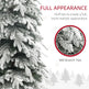 7ft Pencil Flocked Artificial Christmas Tree With 800 Branch Tips, Auto Open And Steel Base, Green EX-STOCK Canada 