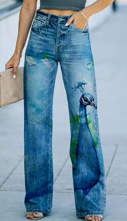 Daily High Rise Pattern Pocket Wide Leg Pants EX-STOCK Canada 