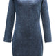 Sleeveless Denim Dress Women's Vintage Cut Neck Wrap Jeans EX-STOCK Canada 