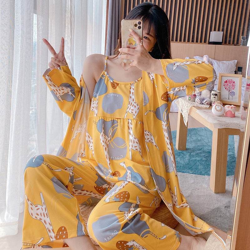 Three-piece Homewear Pajamas For Women EX-STOCK