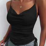Spaghetti Strap Tops V-neck Camisole top Women Summer top