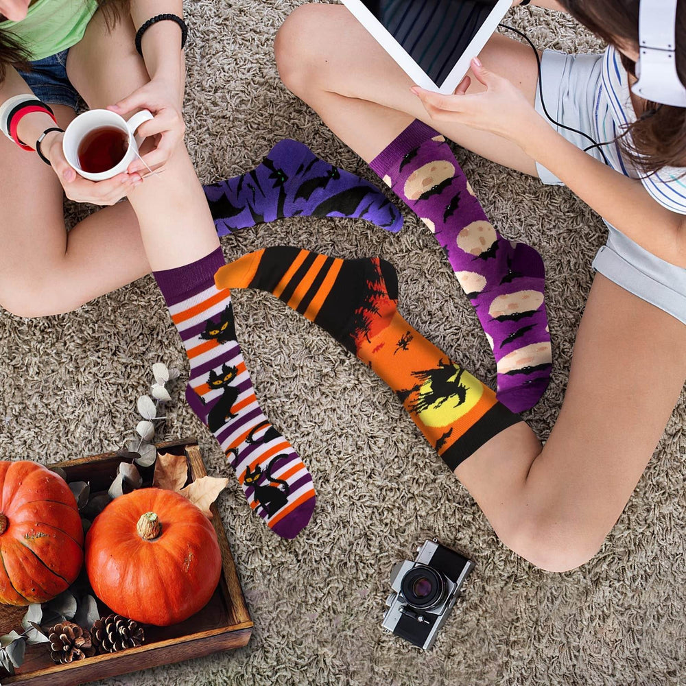 6 Pairs Halloween Christmas Socks For Men Women Girls Funny Xmas Socks Santa Claus Elk Cotton Sock Set-Cannot Be Listed On Amazon Platform - EX-STOCK Canada