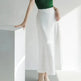 Women's formal Work Satin Skirt Summer High Waist Midi Sheath Skirt - EX-STOCK CANADA