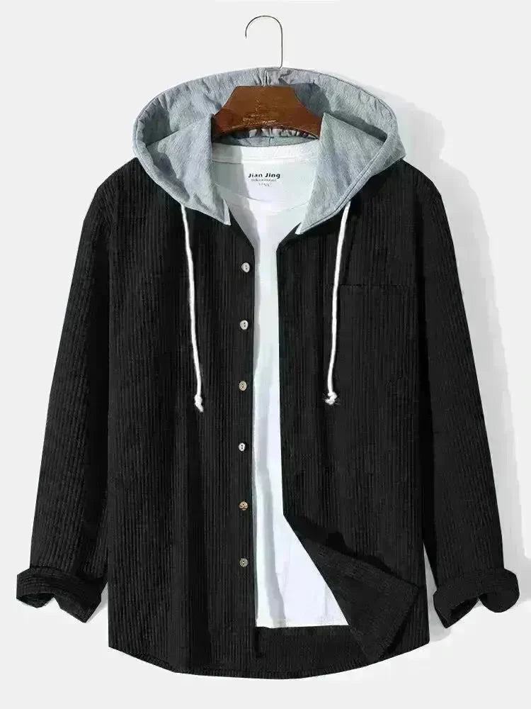 Men's Autumn And Button down Waffle Hoodie Cardigan - EX-STOCK CANADA