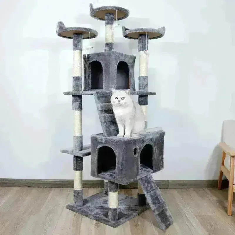 Grand chat arbre Cat Cat d'escalade Plate-forme de saut intégrée Colonne Sisal