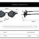 Women's Fashion Geometry Pattern Triangle Glasses EX-STOCK Canada 