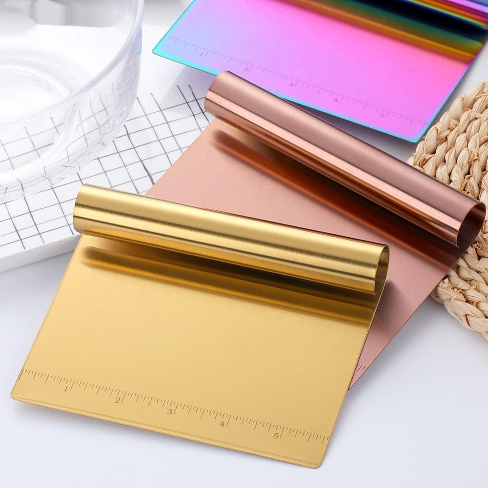 Stainless Steel Scraping Panel With Scale Baking Tool Dough Cutting Board Scraping Powder Board Tagliolini Cutter EX-STOCK Canada 