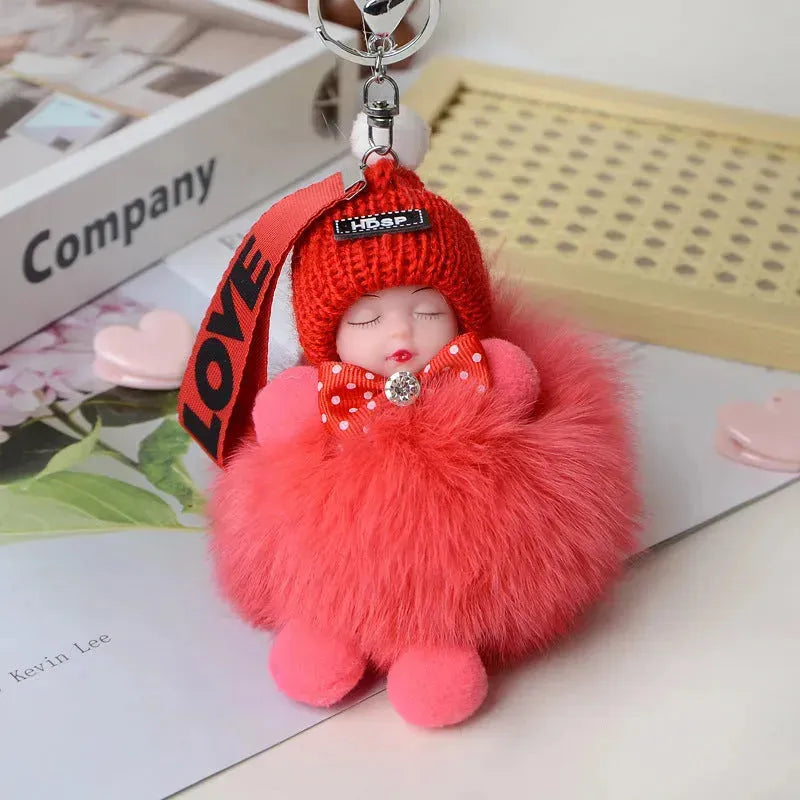 Cute Sleeping Doll Plush Doll Keychain Pendant Backpack Handbag Wallet Accessories - EX-STOCK CANADA