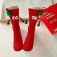 Cute Cartoon Christmas Socks Solid Cotton Middle-tube Stockings For Adults And Children - EX-STOCK CANADA
