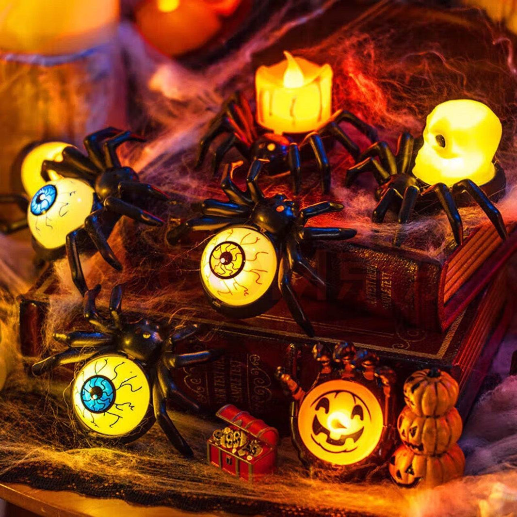 Halloween Pumpkin Spider Candle Light Decoration Props EX-STOCK