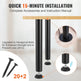 16 Inch Adjustable Desk Legs, Reinforced Steel Office Table Furniture Legs Set Of 4 For DIY, 1200 Lbs Load Capacity Heavy Duty Desk Legs, Quick Instalation Legs With Adjustable Foot Cup Black EX-STOCK