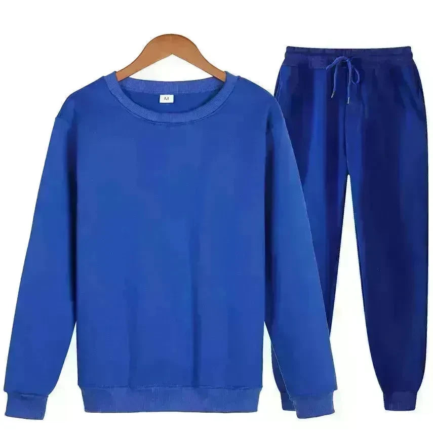 Autumn Winter  street fashion Plain Crew neck Sweatsuit for men - EX-STOCK CANADA